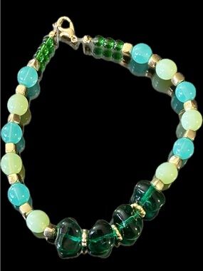 Green Beaded Women’s Bracelet - Emerald City